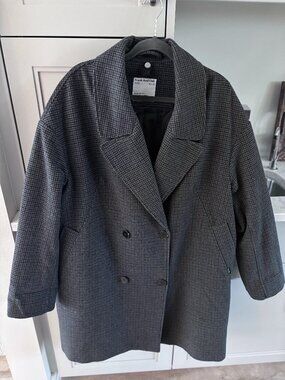 Frank and Oak Plaid Wool Coat - Size XL